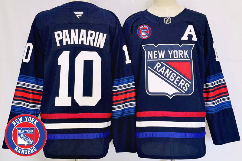 Men New York Rangers 10 Panarin Blue Fanatics 2025 NHL Jersey style 7